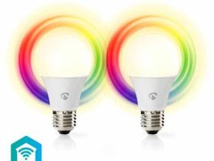 Pachet 2 becuri Nedis LED Smart WiFi RGB - lumina alba calda, E27